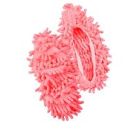 Tabanzhe Washable Dust Mop Slippers - Multi-Functional Floor Cleaning Shoe Covers Floor Cleaning Duster Household Chores Mops Shoes for a Reusable and Convenient Cleaning Experience (Pink/Blue)