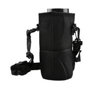 Tabanzhe Water Bottle Bag,Adjustable Bottle Holder Pouch with Shoulder Strap,Portable Water Bottle Carrier for Camping Hiking Outdoor Activities(Black)