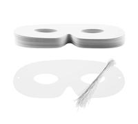 Tabanzhe White Paper Eye Masks-40PCS DIY Blank Mask Half Face Masks Masquerade Masks Cosplay Dress Up for Kids Birthday Halloween Christmas Stage Performances Theme Parties Carnival