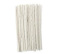 Tabanzhe White Pipe Cleaners - Flexible and Strong, Perfect for Smoking Pipes, DIY Project Crafts, Long Pipe Cleaner Stems Art Craft Supplies Party Decor - Available in 50 or 100 pcs