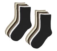 Tabanzhe Women Socks-6 Pairs Womens Crew Ankle Socks Multipack Cotton Breathable Soft Socks Fashion Calf Socks for Women Sports Leisure and Parties(Style A)