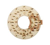 Tabanzhe Wooden Melody Tool-Round Circle of Fifths Wheel Tool Chord Wheel Music Theory Educational Tool Accessories for Musicians Teachers Songwriters All Ages for Notes Chords Key Signature