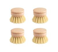 Tabanzhe Wooden Washing Up Brushes-4PCS Replacement Brush Heads for Bamboo Dish Brush Scrubber Brushes Interchangeable Soft Bristle Refills for Washing and Cleaning