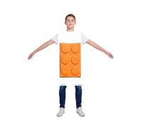 TABARDO! Building Block Costume, Bright, Fun, Perfect for Toddlers and Kids (Orange, Medium)