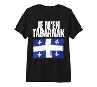 Tabarnak French Canadian Language Canada Vintage Quebec Flag Premium T-Shirt