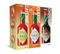 TABASCO Brand Hot Sauce Value Pack 3×350ml - Original Red, Chipotle & Cayenne Garlic - Extra Large Bottle Variety Pack For Hot Sauce Lovers Seeking Bold Heat, Big Flavour & Authentic Spice