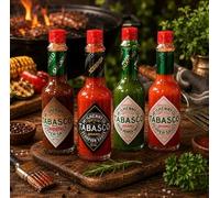 TABASCO Flavour Collection, Variety Pack with Classic, Chipotle, Green Pepper and Scorpion Sauce, 4 Bottles