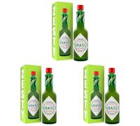 Tabasco Green Pepper Mild Hot Sauce 57ml | Authentic & Classic Flavour Perfect For Spicing Up Any Dish (Pack of 3)