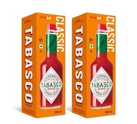 TABASCO Original Red Pepper Sauce (2 x 350ml) - Made from Only Three 100% Natural Ingredients - Aged 3 Years - Hot Pepper Sauce - Glass Bottle