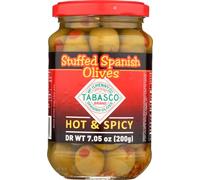 Tabasco Pimento Stuffed Olives, Hot and Spicy, 7.05 Ounce (Pack of 3)