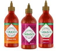 TABASCO Squeeze Sauce Set Buffalo, Sriracha & Sweet & Spicy, 3 x 256ml - 3 Different Hot Sauces for Easy Dosing, Gluten-Free & No Preservatives