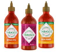 TABASCO Squeeze Sauce Set Salsa Picante, Buffalo & Sweet & Spicy, 3 x 256ml - 3 Different Hot Sauces for Easy Dosing, Gluten-Free & No Preservatives