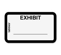 Tabbies 58092 Legal Exhibit Labels,"Exhibit",1-5/8-Inch x1-Inch, 252/PK,White