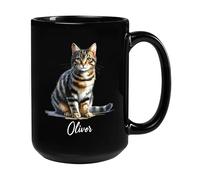 Tabby Cat Coffee Mug Durable Travel Mug Unique Tea Cup Fun Gifts Foe Christmas Valentine's Day Anniversary Celebration 330Ml