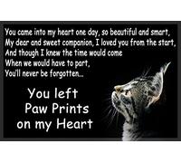 Tabby Cat Fridge Magnet Bereavement Sympathy cat Memorial