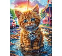 Tabby Cat in A Cozy Room 1000 Pcs Jigsaw Puzzle Bundle Wildlife Pet Family Puzzle Lovers Fun Family Game Mindful Activity Spring Cardboard 1000 PCS