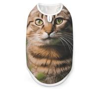 Tabby Cat on The Grass Dog Shirt Quick Dry Breathable Pet T-Shirt Soft Stretchy Sleeveless Vest Dog Apparel S