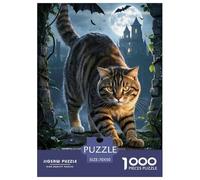 Tabby Cat Puzzle 1000 Piece Family Gothic Elements Puzzles Game Fun, Challenging & Brainteasing 100% Recycled Cardboard for Adults Teens 70x50cm/1000pcs