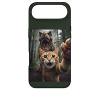 Tabby Cat Selfie Escape from Dinosaur Funny for Teens Adults Case for iPhone Air