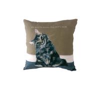 Tabby Cat This Week's Menu Cushion Little Dog Laughed Gift 40cm x 40cm Square LDCUS10