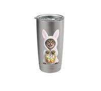 Tabby Cat Wearing Easter Bunny Funny Cute Costume Stainless Steel Insulated Tumbler