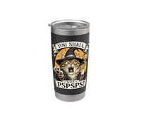 Tabby Cat Wizard You Shall Not PSPSPS Fantasy Magic Lover Stainless Steel Insulated Tumbler