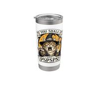 Tabby Cat Wizard You Shall Not PSPSPS Fantasy Magic Lover Stainless Steel Insulated Tumbler