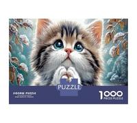 Tabby Kitten 1000 Piece Jigsaw Frosted Branches As A Birthday Present Mental Relaxation Home Display for Adult Stress Relief Seekers 38x26cm/1000pcs