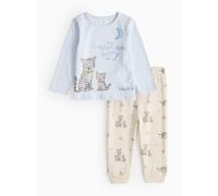 Tabby McTat Print Blue Pyjama Set Up to 3 mths