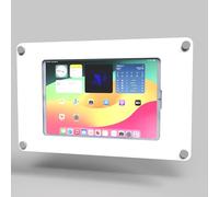 TABcare Acrylic Wall Mount Floating Frameless Display Case with Metal Standoff for iPad mini 6/7 (White)