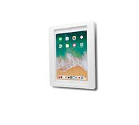 TABcare Anti-Theft Acrylic VESA Enclosure for Apple iPad Pro 12.9" 2018 2020 2021 with Wall Mount Kit & 90-Degree Angle USB C Cable (iPad Pro 12.9" 3/4/5, White)