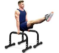 TABEKE Push Up Bar, 12 Inch High Non-Slip Parallettes Bars & Dip Bars With Foam Handles, Heavy-Duty No Wobbling Calisthenics Equipment For Handstand, L-Sit, Gymnastics, Strength Training Home Gym Use