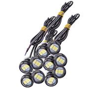 TABEN 10x 9W LED Eagle Eye Light 23mm 5630 3SMD Car Fog DRL Daytime Running Light Reverse Backup Parking Signal White Bulb 12V