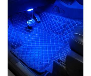 TABEN Car Ambient Footwell Lighting RGB Remote Control + APP Control Decorative Light Lamp DIY Refit Flexible 64 Colors Interior Lighting Atmosphere Light 1W DC 12V
