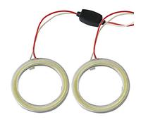 TABEN Red 110mm LED Halo Ring 81SMD COB LED Headlight Angel Eyes Bulb Halo Ring Lamp Light with Cover DC12V (1-Pair)