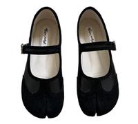 Tabi Shoes Women Mary Janes Ballet Flat - Low Top Split Toe Orthopedic Cute Casual Comfortable Walking Lightweight Female Solid All-Match for Daily Wear Beach Travel Athleisure Standing All Day, Black