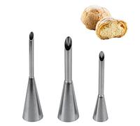 Tabiger Cream Icing Piping Nozzles Tips, 3pcs Long Puff Nozzles Cream Filling Tubes Cupcake Filler Nozzle Puff Decorating Tool Kit for Filling Donuts Cupcakes Eclairs Pastries Cookies Cakes