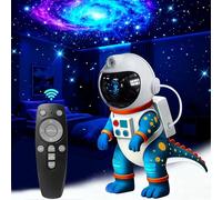 TABKSOLA Galaxy Projector with Dinosaur Astronaut, 8 Light Modes, Timer and Remote Control, Ideal for Bedroom Ceiling, Perfect Gift for Children and Adults (Blue)