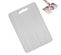 Tabla De Cortar De Acero Inoxidable - , Double Sided Kitchen Tool, Easy Grip Food Board | Heavy Duty Chopping Mat For Meat Fruit Vegetable Bread Home Cooking Restaurant Chef Baking Utility