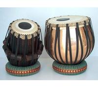 Tabla Drum Set, 3 kg Lacquer Copper Bayan, Shisham Dayan, Hammer, Cushions (Plain Tabla)
