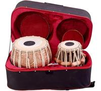 Tabla Drum Set by Royal Kurta Musicals, 3.5 Kg Copper Bayan, Sheesham Dayan, Padded Bag, Book, Hammer, Cushions, Cover