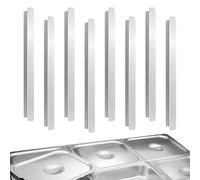 Table Adapter Strip, 8 Pieces, Stainless Steel Gastronorm Divider, Warming Tub, Rod Accessories for Commercial Catering, Buffets, Events, Schools, Hospitals, Hotels