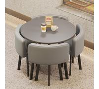 Table and Bench Set for 4 - Space-Saving Dining Table with 4 Chairs Ideal Kitchen Table and Chair Set for Smals Modern Dining Room Fur A16