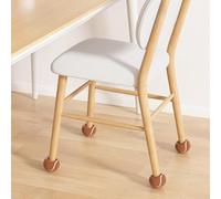 Table and chair leg covers using tennis balls with cross-shaped opening to prevent floor damage and improve movement on various surfaces (Black)
