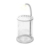 Table Aquarium - Transparent Decoration 24.5 x 10 x 10 cm with Night Light | Plug-in Table Aquarium | Ácquario ?a ? Betta for Shrimp, Nativity, Corner, Landscape Table