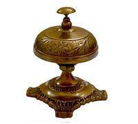 Table Bell Brass Antique Nautical Calling Service Bell Vintage Bell Home & Office Decor Hotel Reception Bell Flower Design Bell By THE VINTAGE ART.