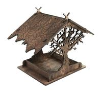 Table Bird Feeders Small Squirrel Bird Feeders for The Outdoors Wooden Bird Feeder Stand Up & Hanging Birdhouse Feeding Handmade Pagoda Bird Feeder for The Window