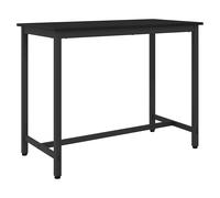 vidaXL Table Black Oak 100 x 50 x 76.5 cm Engineered Wood and Steel