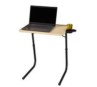 TABLE BUDDY | Adjustable multi position portable folding table mate for dining, workstation, bed trey, work, watch tv, study, outdoor and office furniture (Marble)