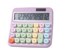 Table Calculator-Twelve-Digit Office Calculator, Large Button Control Panel, 5" LCD Display | Folding Computer with Incline for Banking, Education, Office Work, Home, Sales Area